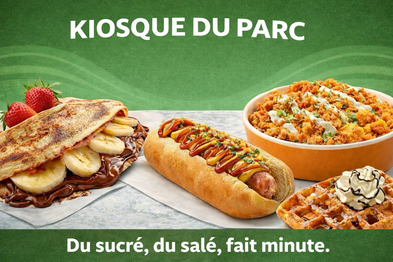 Crêpes et gaufres gourmandes du KIOSQUE DU PARC
